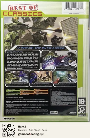 Halo 2 Xbox, Italy box back