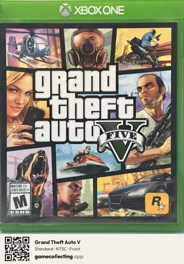 Grand Theft Auto V Xbox One, NTSC box front