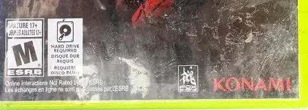 Metal Gear Solid V: The Phantom Pain, the ESRB box on its front