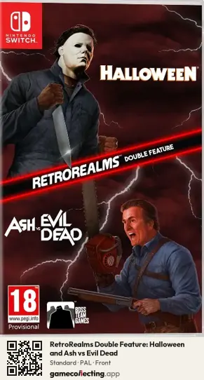 RetroRealms Double Feature: Halloween and Ash vs Evil Dead Nintendo Switch, PAL box front