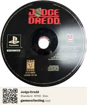 Judge Dredd PlayStation, NTSC disc