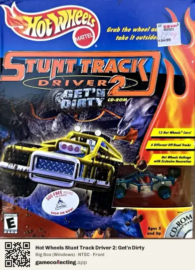 Hot Wheels Stunt Track Driver 2: Get'n Dirty Computer, NTSC box front
