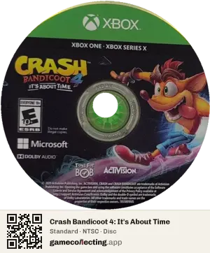 Crash Bandicoot 4: It's About Time Xbox One, NTSC disc