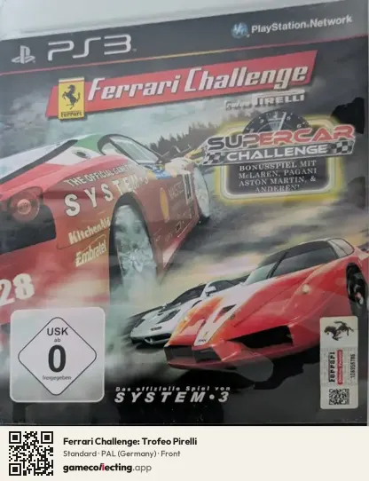 Ferrari Challenge: Trofeo Pirelli PlayStation 3, Germany box front