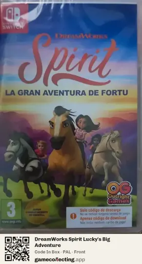 DreamWorks Spirit Lucky's Big Adventure Nintendo Switch, PAL box front