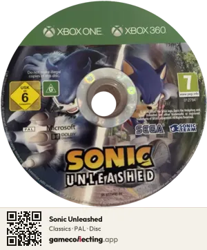 Sonic Unleashed Xbox 360, PAL disc