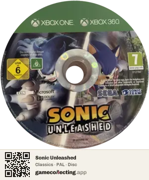 Sonic Unleashed Xbox 360, PAL disc