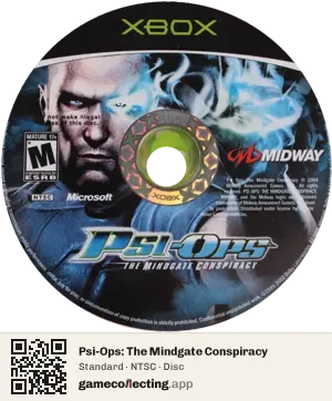 Psi-Ops: The Mindgate Conspiracy Xbox, NTSC disc