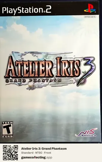Atelier Iris 3: Grand Phantasm PlayStation 2, NTSC box front