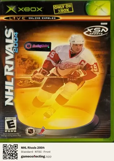 NHL Rivals 2004 Xbox, NTSC box front