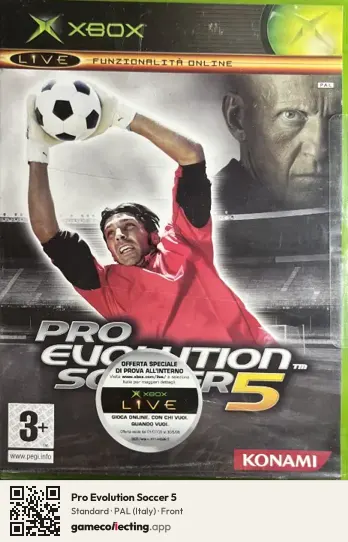 Pro Evolution Soccer 5 Xbox, Italy box front