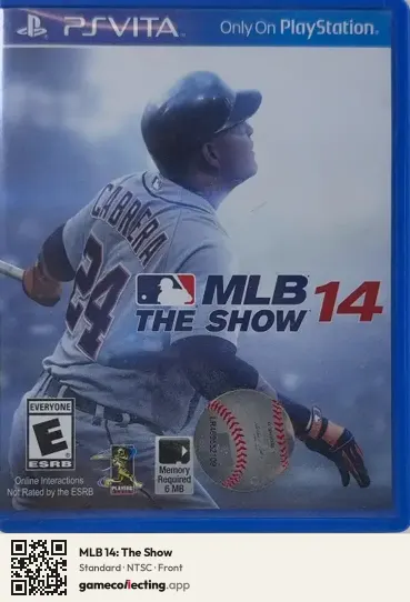 MLB 14: The Show PlayStation Vita, NTSC box front