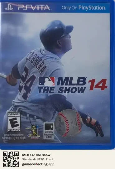 MLB 14: The Show PlayStation Vita, NTSC box front