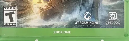 World of Warships: Legends, the ESRB box on its front