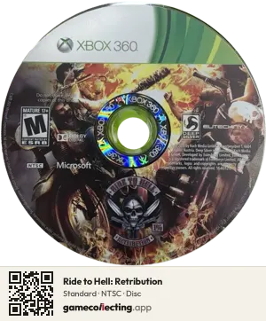 Ride to Hell: Retribution Xbox 360, NTSC disc