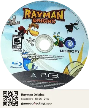 Rayman Origins PlayStation 3, NTSC disc