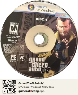 Grand Theft Auto IV Computer, NTSC disc