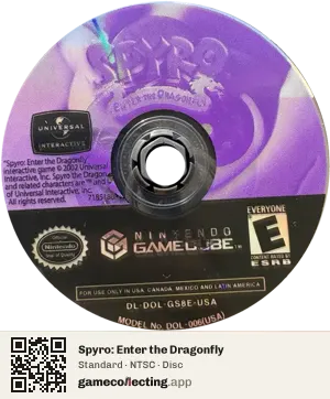 Spyro: Enter the Dragonfly Nintendo GameCube, NTSC disc