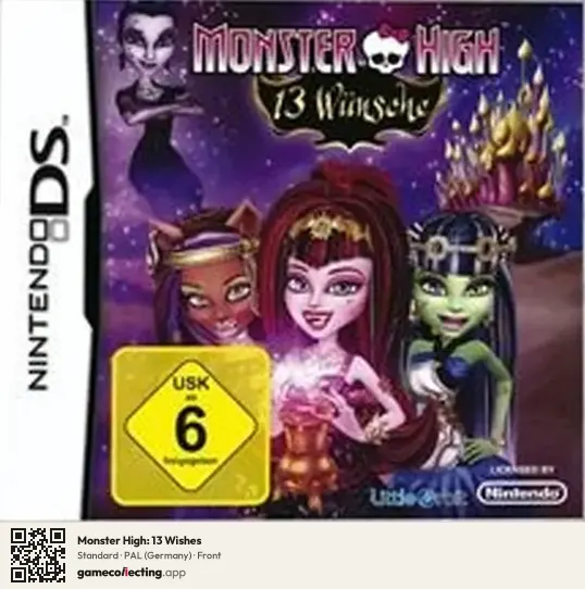 Monster High: 13 Wishes Nintendo DS, Germany box front