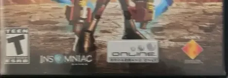 Ratchet: Deadlocked, the ESRB box on its front