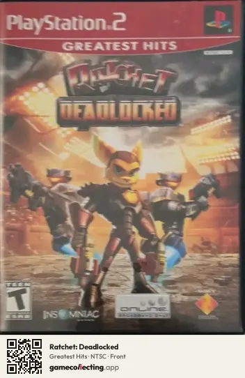 Ratchet: Deadlocked PlayStation 2, NTSC box front