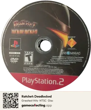 Ratchet: Deadlocked PlayStation 2, NTSC disc