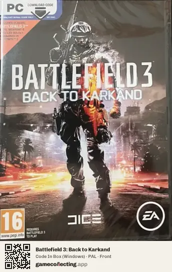 Battlefield 3: Back to Karkand Computer, PAL box front