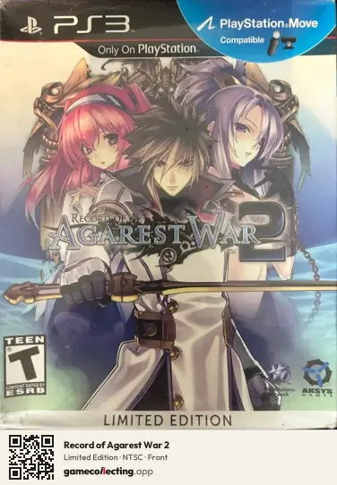 Record of Agarest War 2 PlayStation 3, NTSC box front