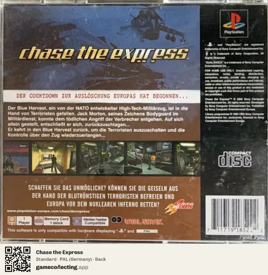 Chase the Express PlayStation, Germany box back