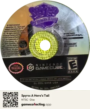 Spyro: A Hero's Tail Nintendo GameCube, NTSC disc
