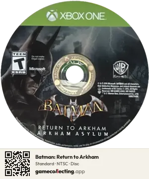 Batman: Return to Arkham Xbox One, NTSC disc