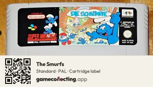 The Smurfs Super Nintendo Entertainment System, PAL cartridge label