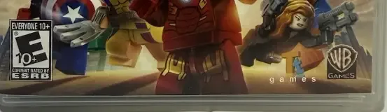 LEGO Marvel Super Heroes, the ESRB box on its front