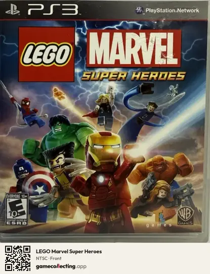 LEGO Marvel Super Heroes PlayStation 3, NTSC box front