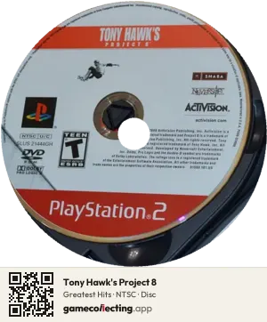 Tony Hawk's Project 8 PlayStation 2, NTSC disc