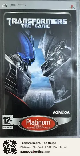 Transformers: The Game PlayStation Portable, PAL box front