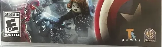 LEGO Marvel's Avengers, the ESRB box on its front