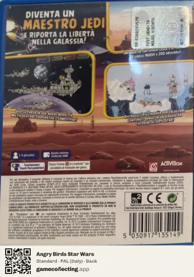 Angry Birds Star Wars PlayStation Vita, Italy box back