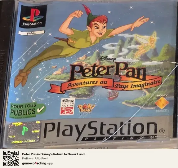Peter Pan in Disney's Return to Never Land PlayStation, PAL box front