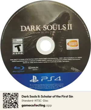 Dark Souls II: Scholar of the First Sin PlayStation 4, NTSC disc
