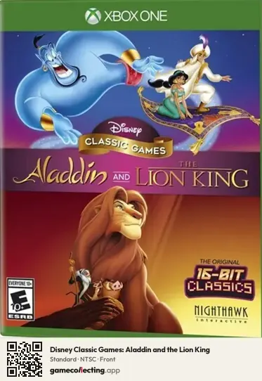 Disney Classic Games: Aladdin and the Lion King Xbox One, NTSC box front