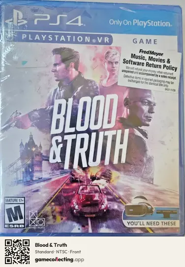 Blood & Truth PlayStation 4, NTSC box front