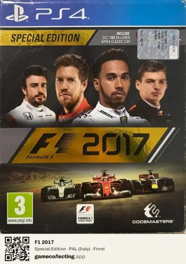 F1 2017 PlayStation 4, Italy box front