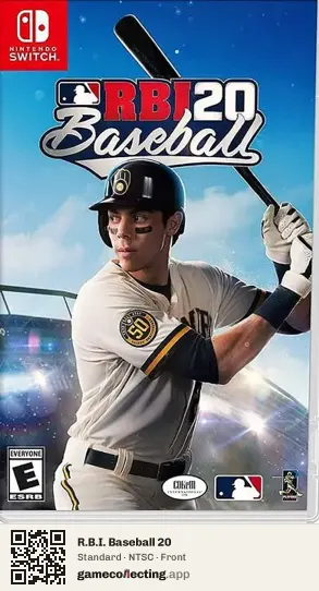 R.B.I. Baseball 20 Nintendo Switch, NTSC box front