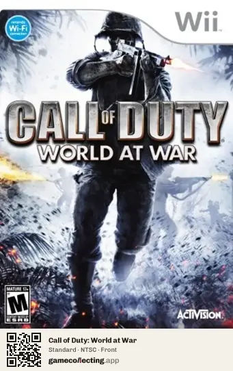 Call of Duty: World at War Nintendo Wii, NTSC box front