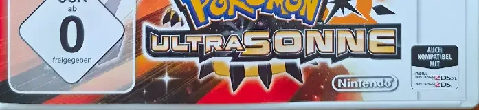Pokémon Ultra Sun, the USK square on its front