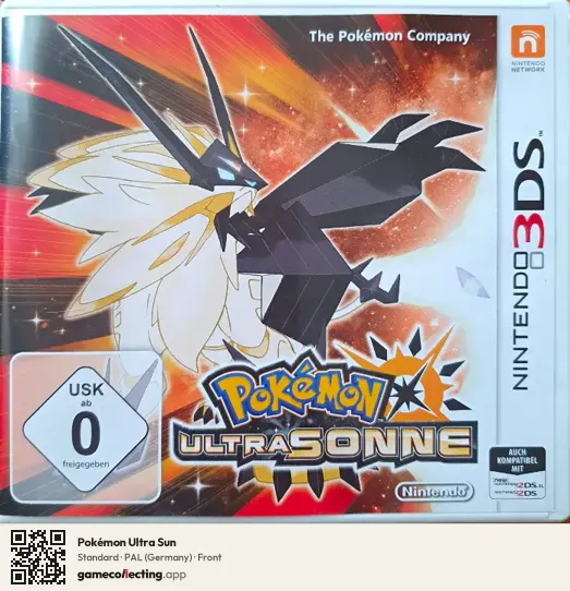 Pokémon Ultra Sun Nintendo 3DS, Germany box front