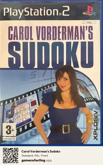 Carol Vorderman's Sudoku PlayStation 2, PAL box front