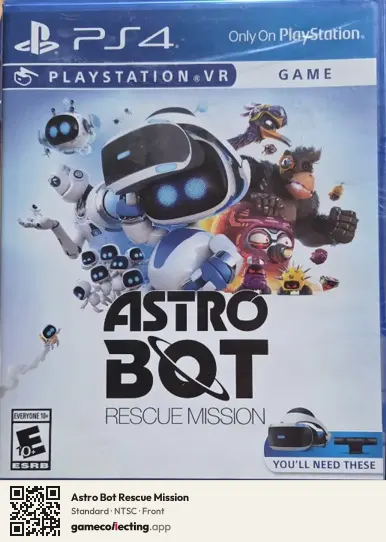 Astro Bot Rescue Mission PlayStation 4, NTSC box front