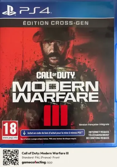 Call of Duty: Modern Warfare III PlayStation 4, France box front
